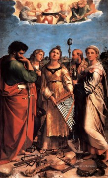  Piece Painting - The Saint Cecilia Altarpiece Renaissance master Raphael